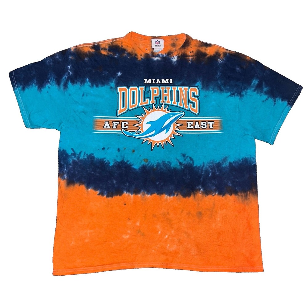 Miami Dolphins NFL Multicolor Tie Dye Short Sleeve T Shirt Mens 2XL Sportswear